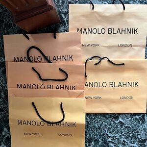 Manolo Blahnik Set of 5 Shopping Bags